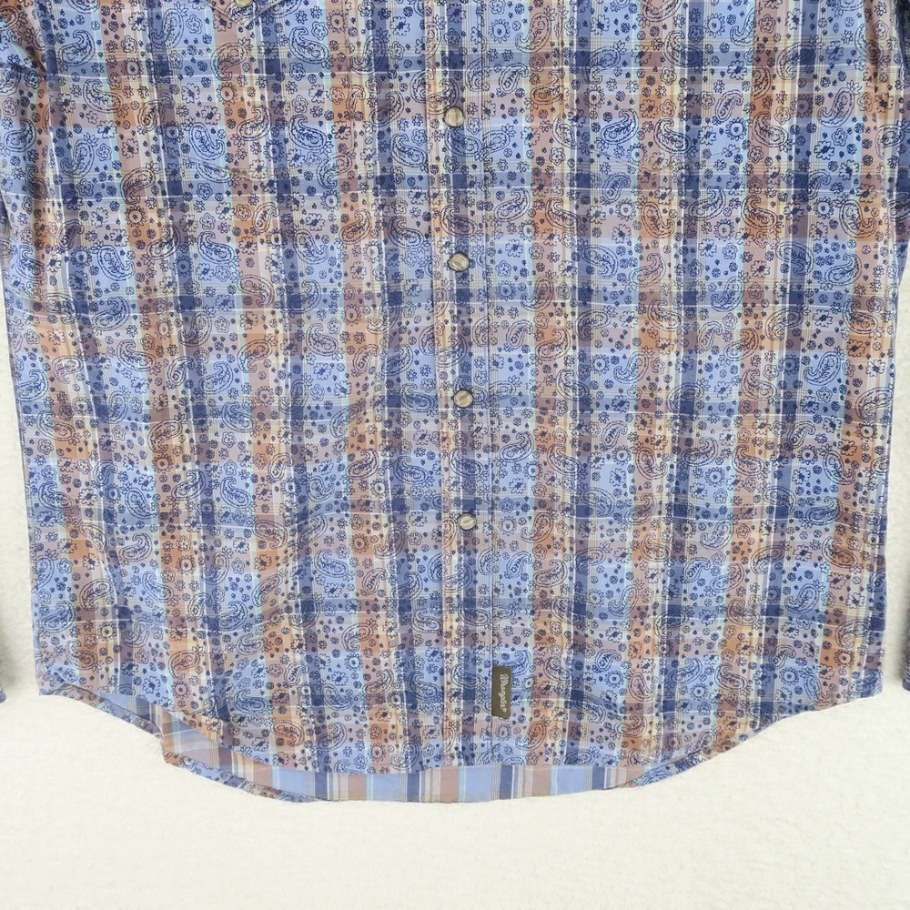 Wrangler Retro Premium Pearl Snap Western Shirt Mens Large Bandana Print - Picture 4 of 11